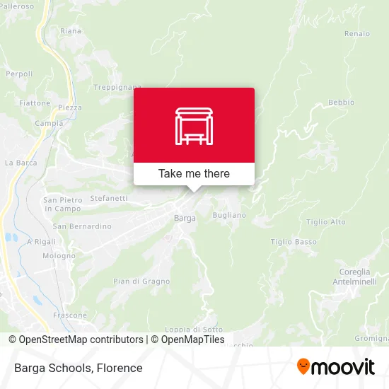 Barga Schools map