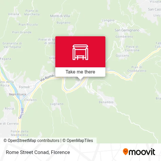 Rome Street Conad map