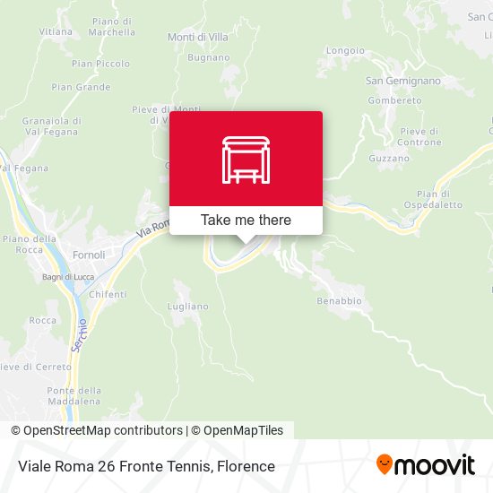Viale Roma 26 Fronte Tennis map