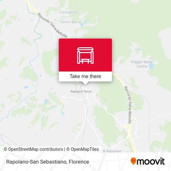 Rapolano-San Sebastiano map