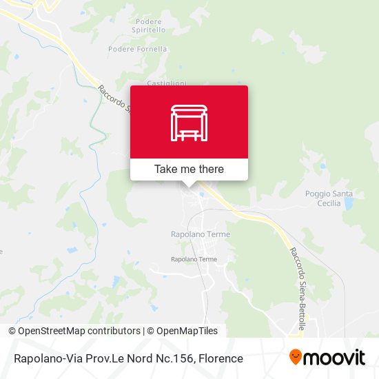 Rapolano-Via Prov.Le Nord Nc.156 map