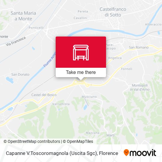 Capanne V.Toscoromagnola (Uscita Sgc) map