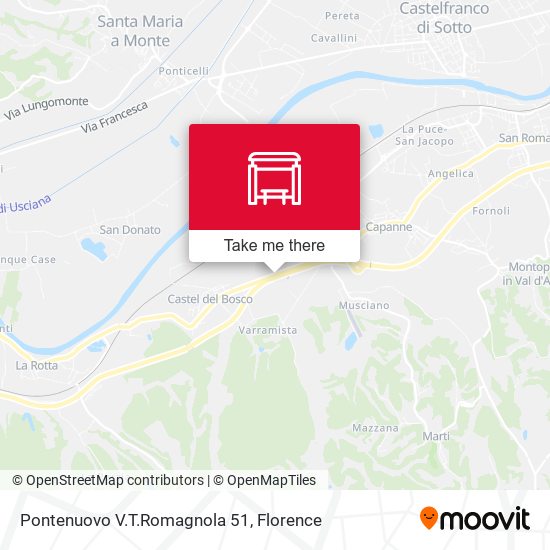 Pontenuovo V.T.Romagnola 51 map