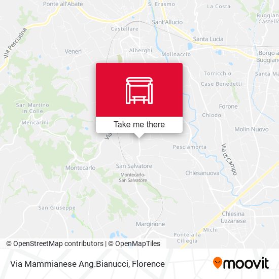 Via Mammianese Ang.Bianucci map