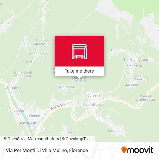 Via Per Monti Di Villa Mulino map