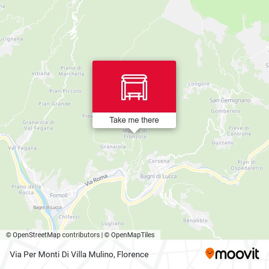 Via Per Monti Di Villa Mulino map