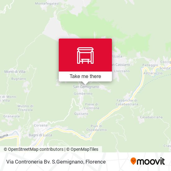 Via Controneria Bv. S.Gemignano map