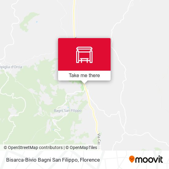 Bisarca-Bivio Bagni San Filippo map