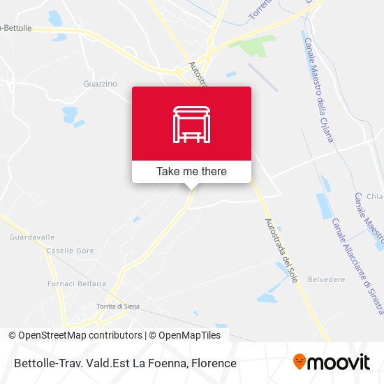 Bettolle-Trav. Vald.Est La Foenna map