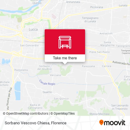 Sorbano Vescovo Chiesa map