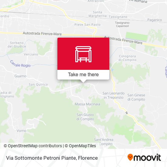 Via Sottomonte Petroni Piante map