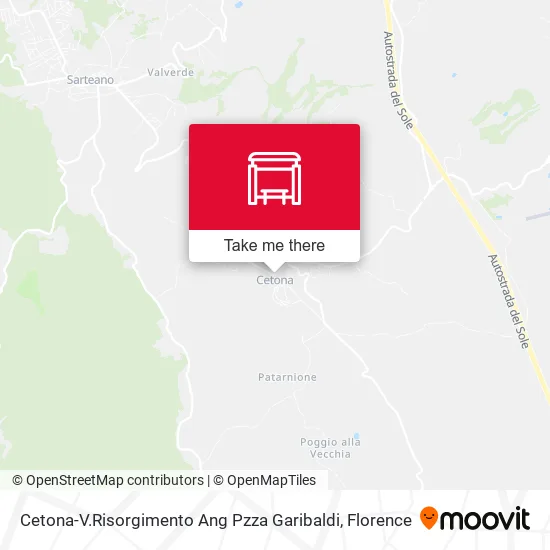 Cetona-V.Risorgimento Ang Pzza Garibaldi map