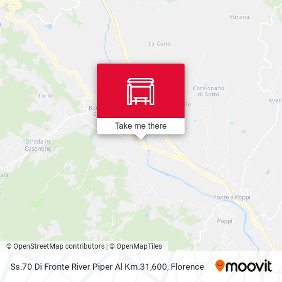 Ss.70 Di Fronte River Piper Al Km.31,600 map