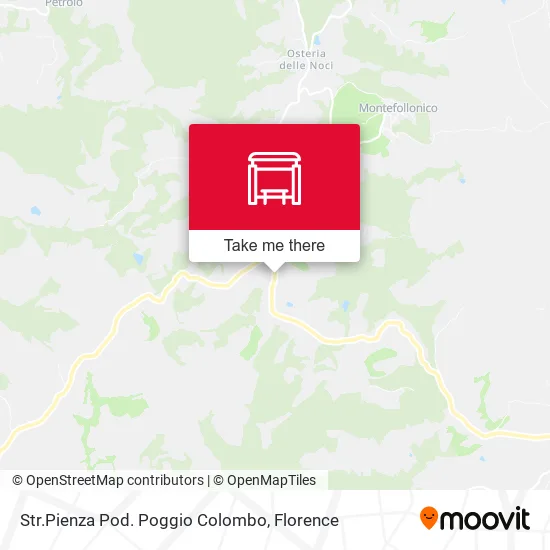 Str.Pienza Pod. Poggio Colombo map