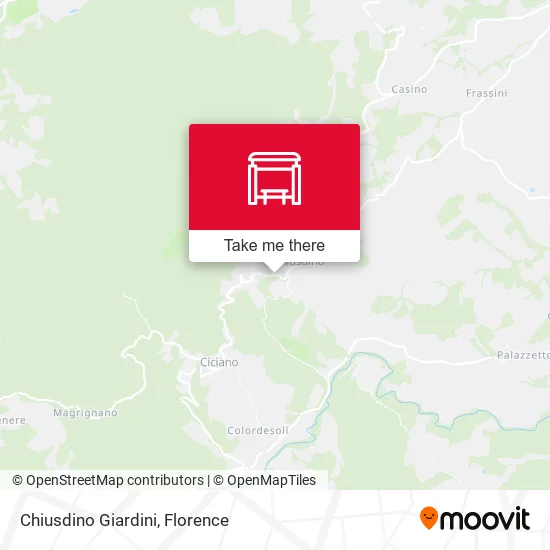 Chiusdino Giardini map