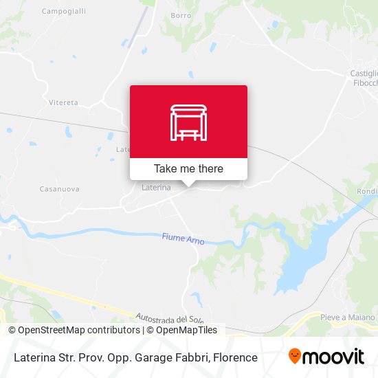 Laterina Str. Prov. Opp. Garage Fabbri map