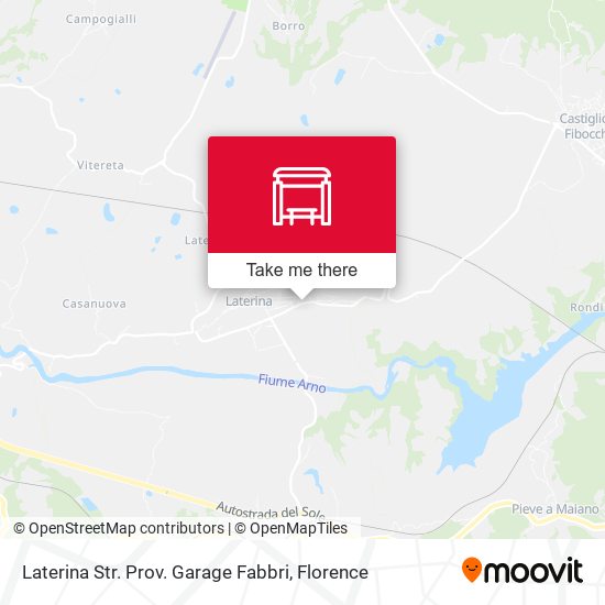 Laterina Str. Prov. Garage Fabbri map