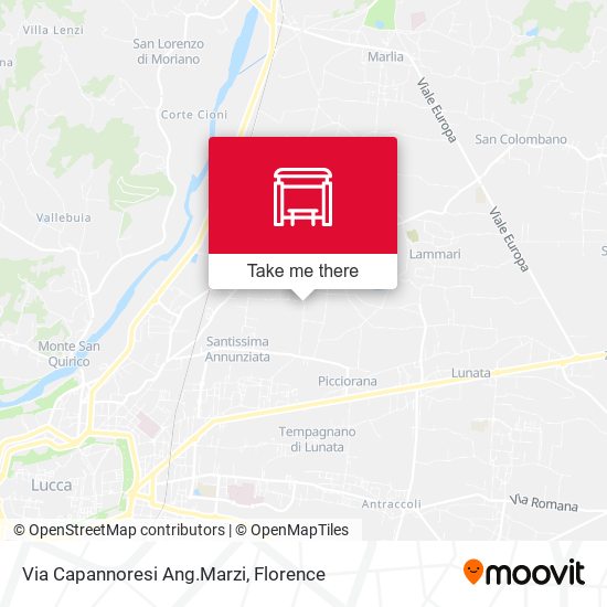 Via Capannoresi Ang.Marzi map