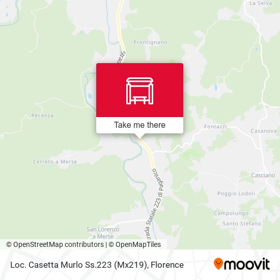 Loc. Casetta Murlo Ss.223 (Mx219) map