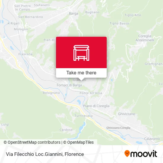 Via Filecchio Loc.Giannini map