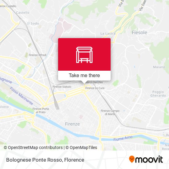 Bolognese Ponte Rosso map