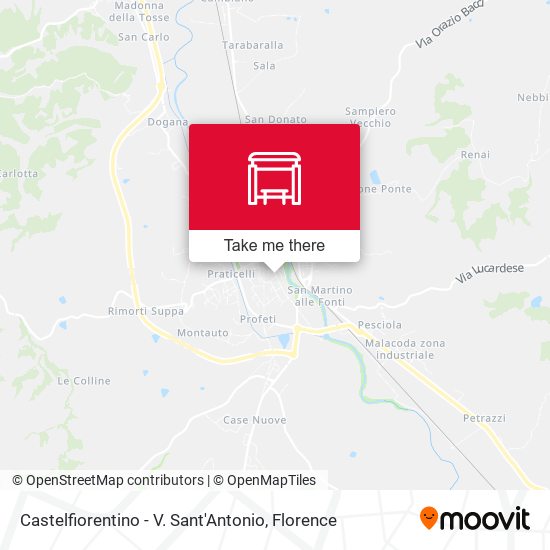 Castelfiorentino - V. Sant'Antonio map