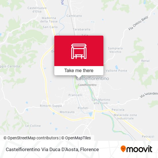 Castelfiorentino Via Duca D'Aosta map