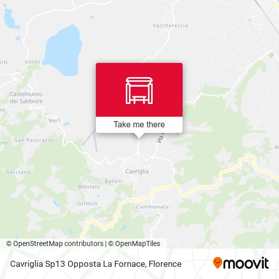 Cavriglia Sp13 Opposta La Fornace map