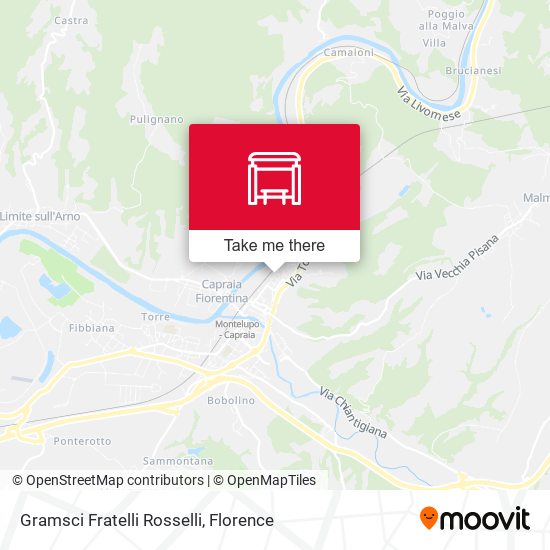 Gramsci Fratelli Rosselli map