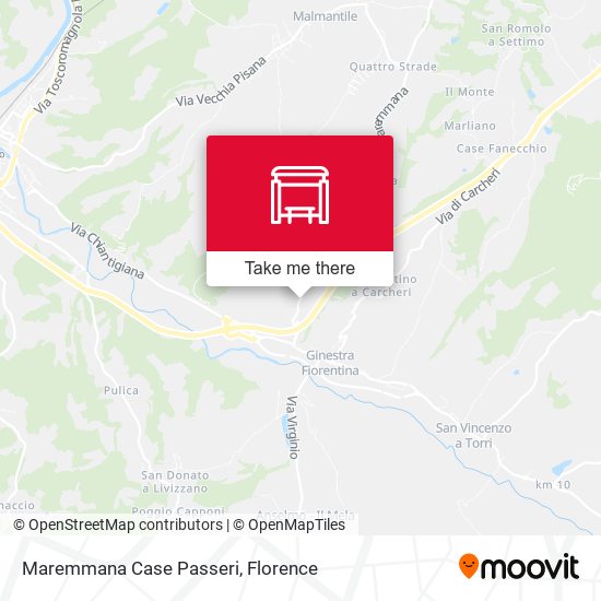 Maremmana Case Passeri map