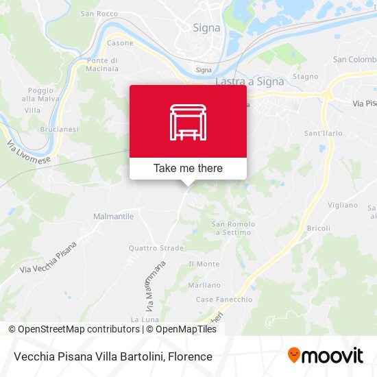 Vecchia Pisana Villa Bartolini map