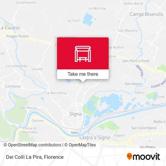 Dei Colli La Pira map