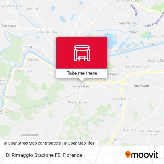 Di Rimaggio Stazione FS map