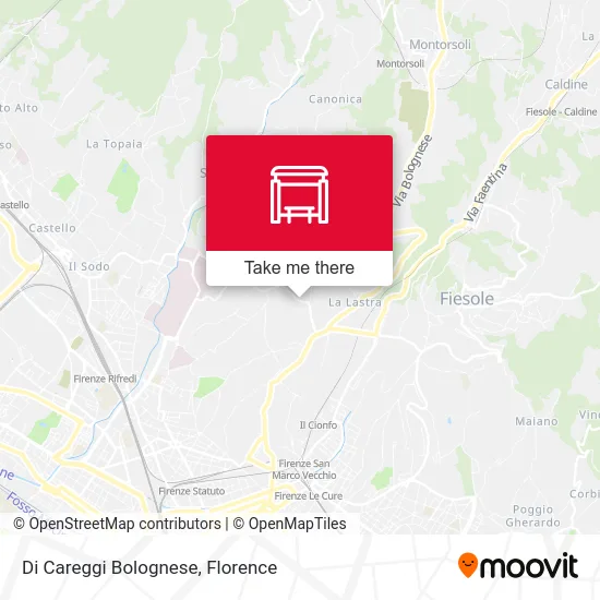 Di Careggi Bolognese map