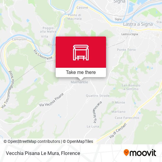 Vecchia Pisana Le Mura map