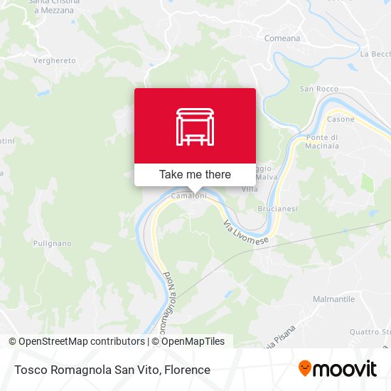 Tosco Romagnola San Vito map