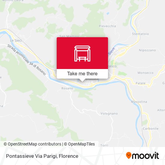 Pontassieve Via Parigi map