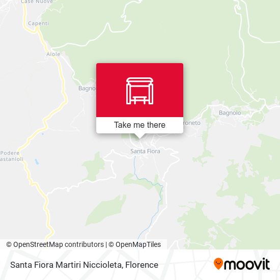 Santa Fiora Martiri Niccioleta map