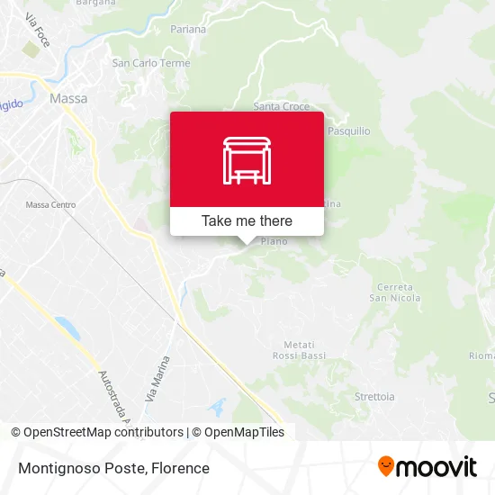Montignoso Poste map