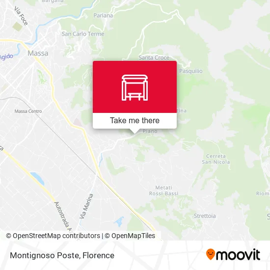 Montignoso Poste map