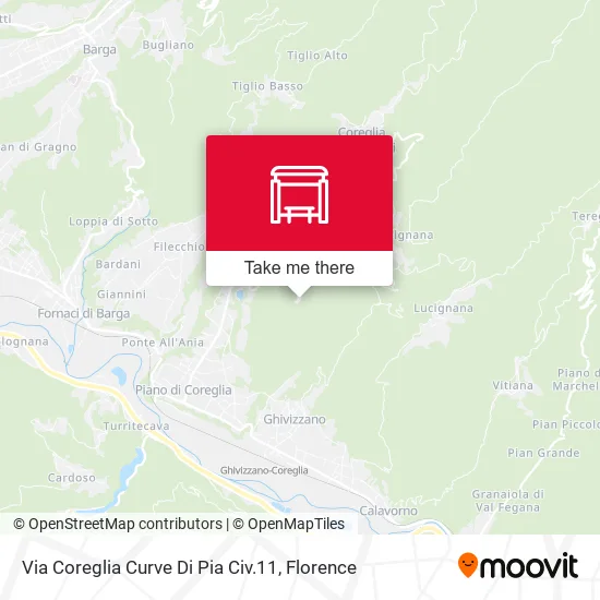 Via Coreglia Curve Di Pia Civ.11 map
