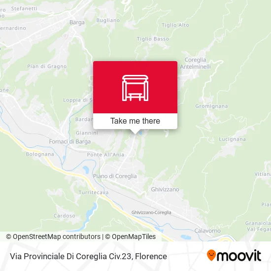 Via Provinciale Di Coreglia Civ.23 map