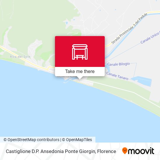 Castiglione D.P. Ansedonia Ponte Giorgin map