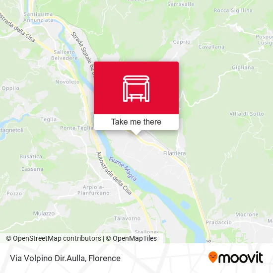 Via Volpino Dir.Aulla map