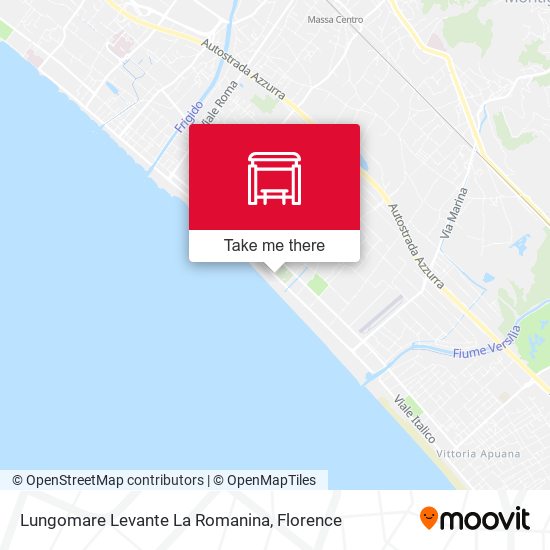 Lungomare Levante La Romanina map