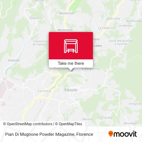 Pian Di Mugnone Powder Magazine map