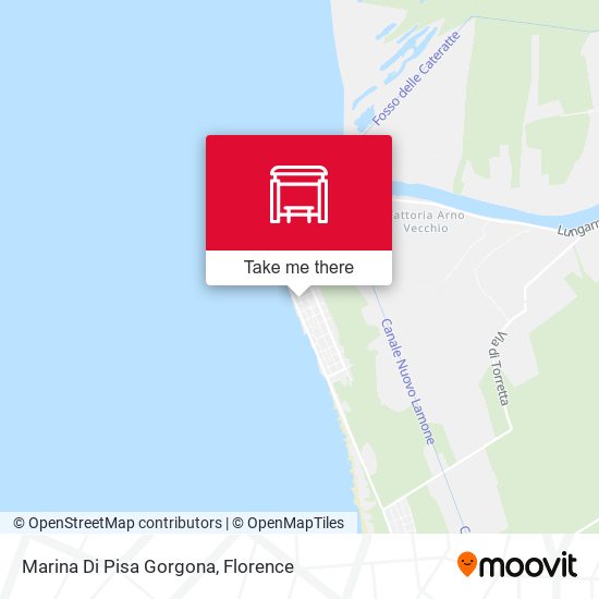 Marina Di Pisa Gorgona map