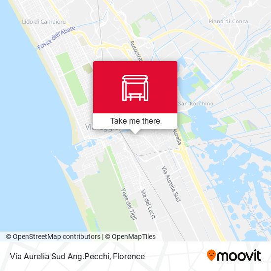 Via Aurelia Sud Ang.Pecchi map