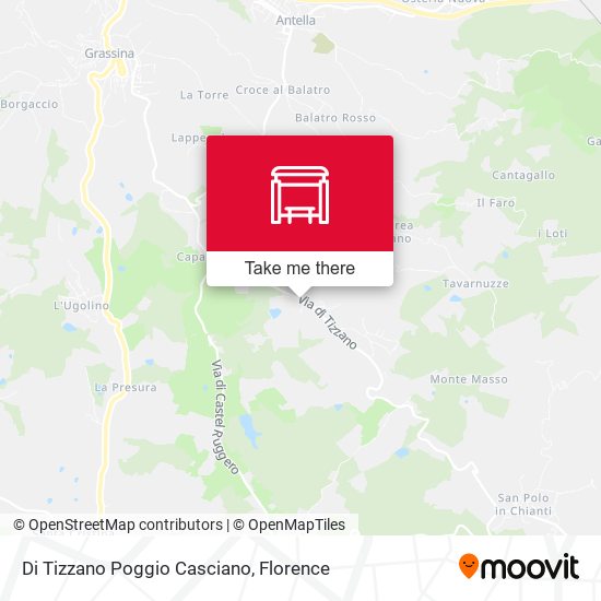 Di Tizzano Poggio Casciano map