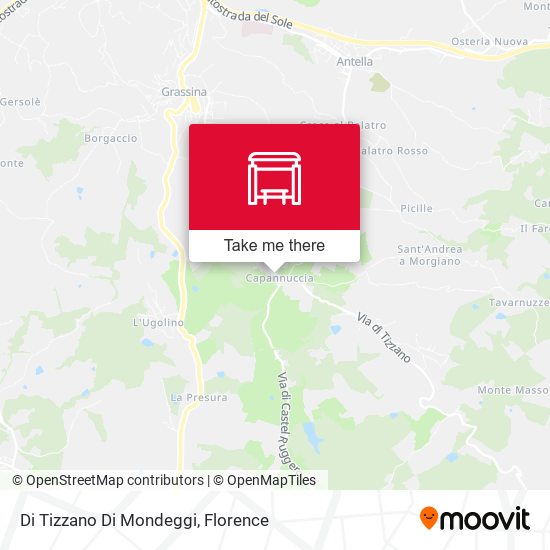 Di Tizzano Di Mondeggi map